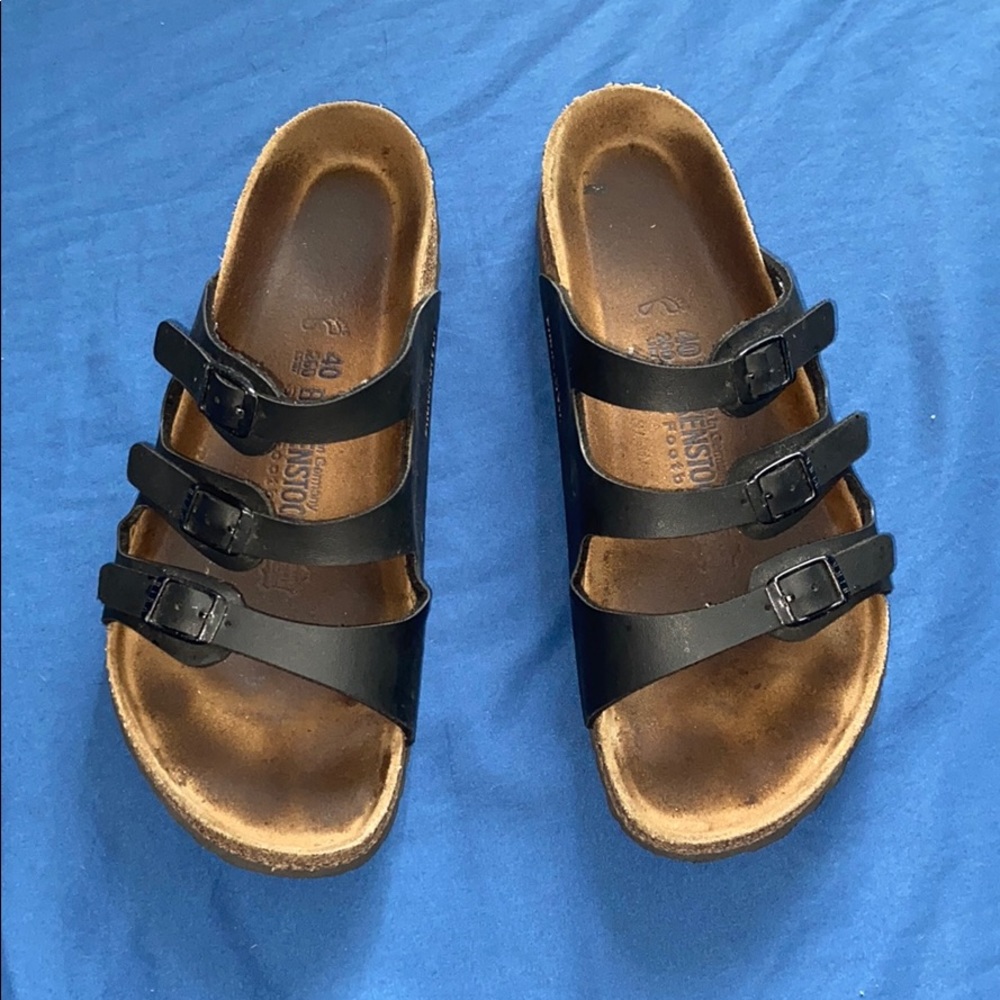 Black Florida Birkenstock’s size 40